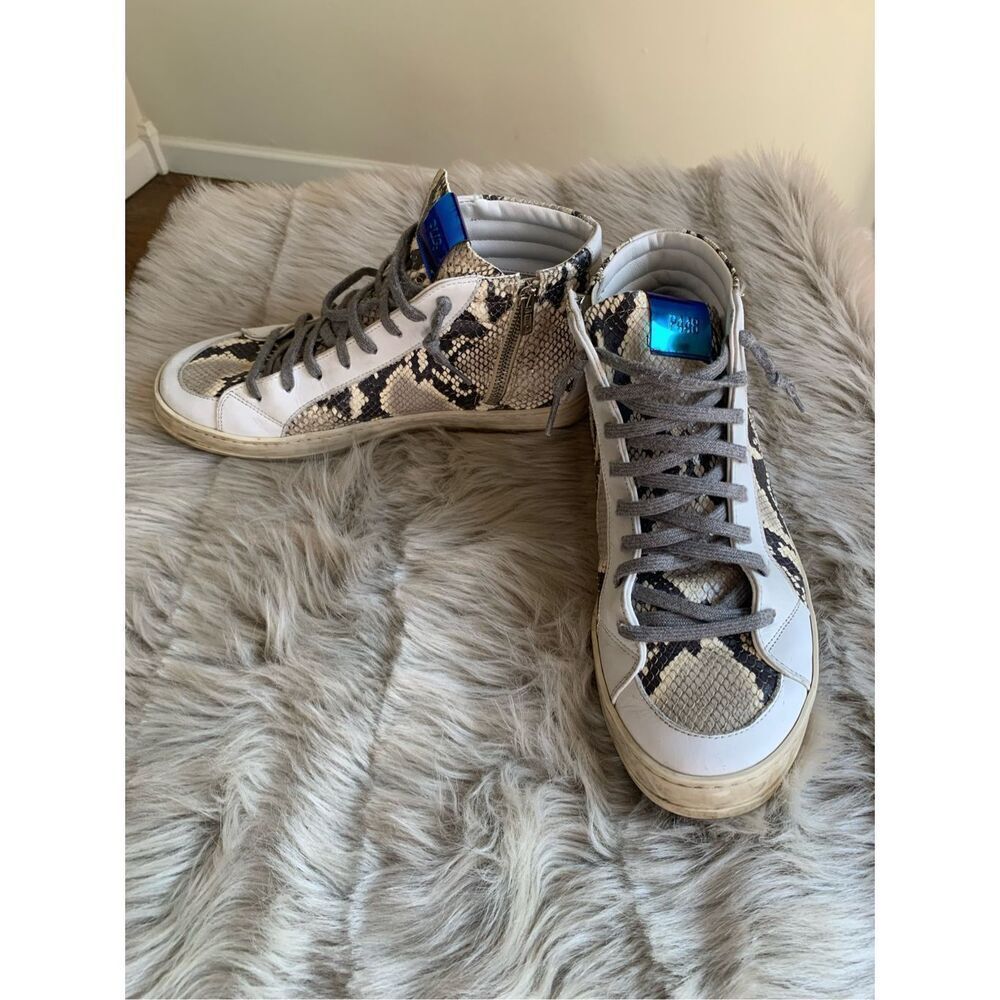 P448 Skate High Top Sneaker Snakeskin Python Print SIZE 41